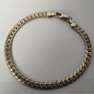 Sterling Silver Cuban link Chain Bracelet